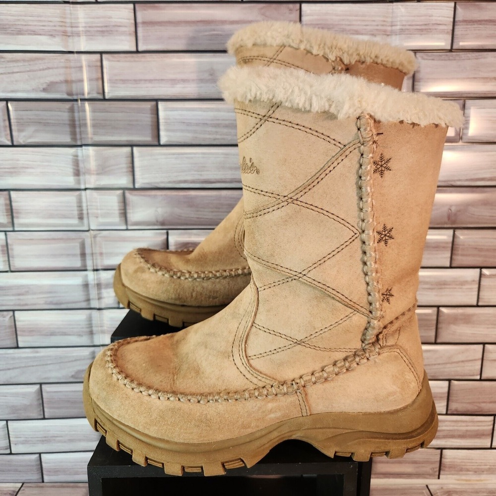 Cabelas SnowBoots Size 7D Thinsulate Beige